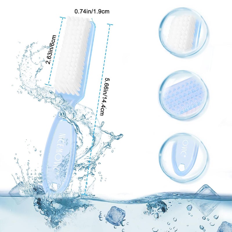 NICEMOVIC 20 Pcs Nail Brush for Cleaning Fingernails, Handle Grip Nail Scrubber Brush, Hand Fingernail Cleaner Brush Manicure Tools Scrub Cleaning Brushes, Use for Toe and Nail Cleaning (Clear) - Image 4
